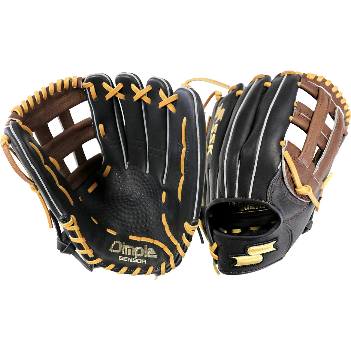 SSK Highlight Pro Series 12.50" Outfield Glove - Black Tan - Image 2