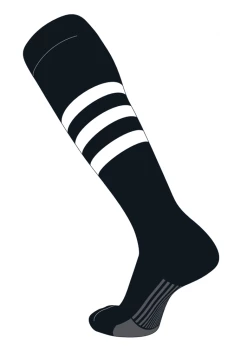 Twin City Dugout Knee High Socks - Black White