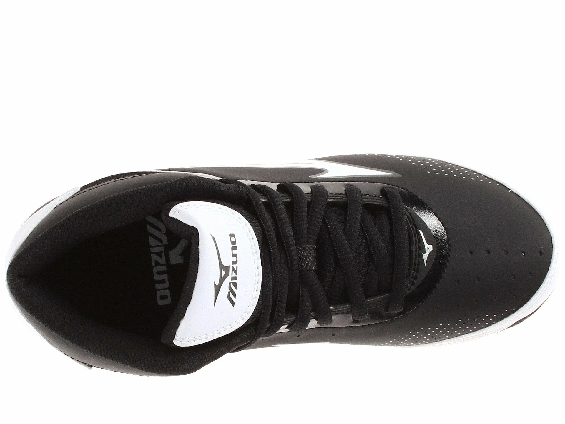 Mizuno 9 Spike Franchise 7 Mid Youth Molded Cleats - Black White - Image 4