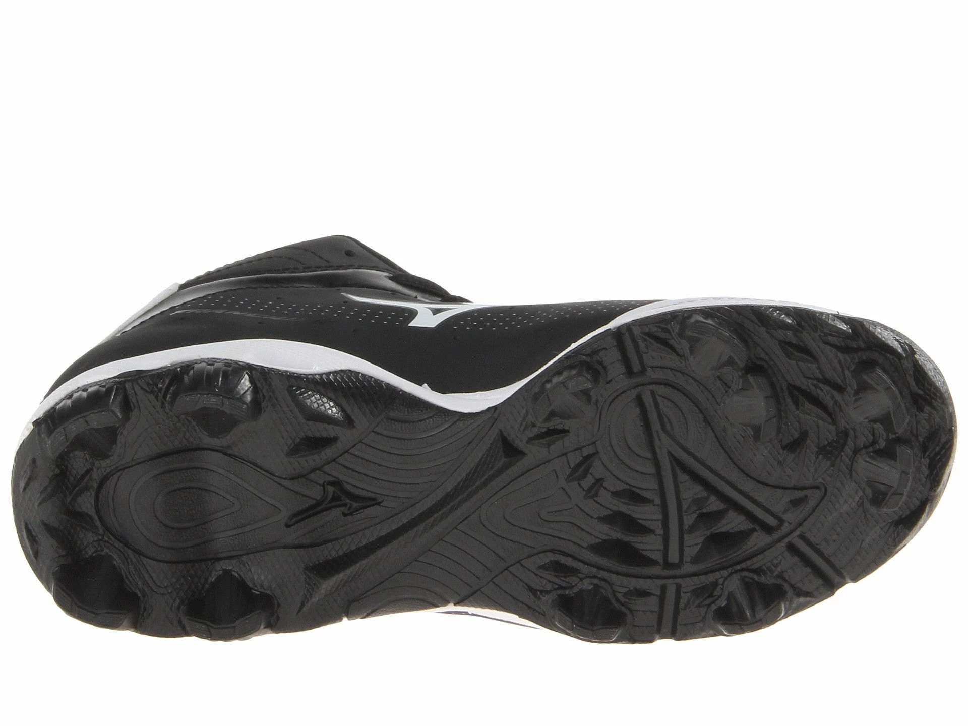 Mizuno 9 Spike Franchise 7 Mid Youth Molded Cleats - Black White - Image 3