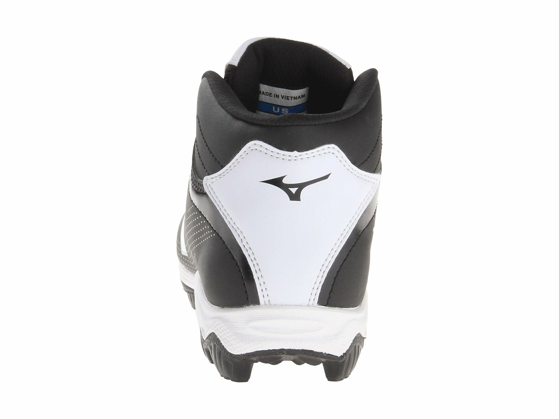 Mizuno 9 Spike Franchise 7 Mid Youth Molded Cleats - Black White - Image 6