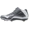 Mizuno Heist IQ Mid Cleats - Gray White