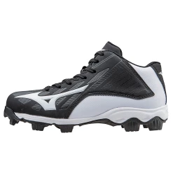 Mizuno 9-Spike Advanced Youth Franchise 8 Mid - Black White