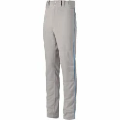 Mizuno Premier Pro Piped Adult Baseball Pants - Gray (Grey) Royal