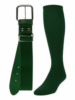 Twin City Belt Knee High Sock Combo - Dark Green