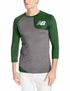 New Balance Asym Baseball Base Layer Left - Dark Green
