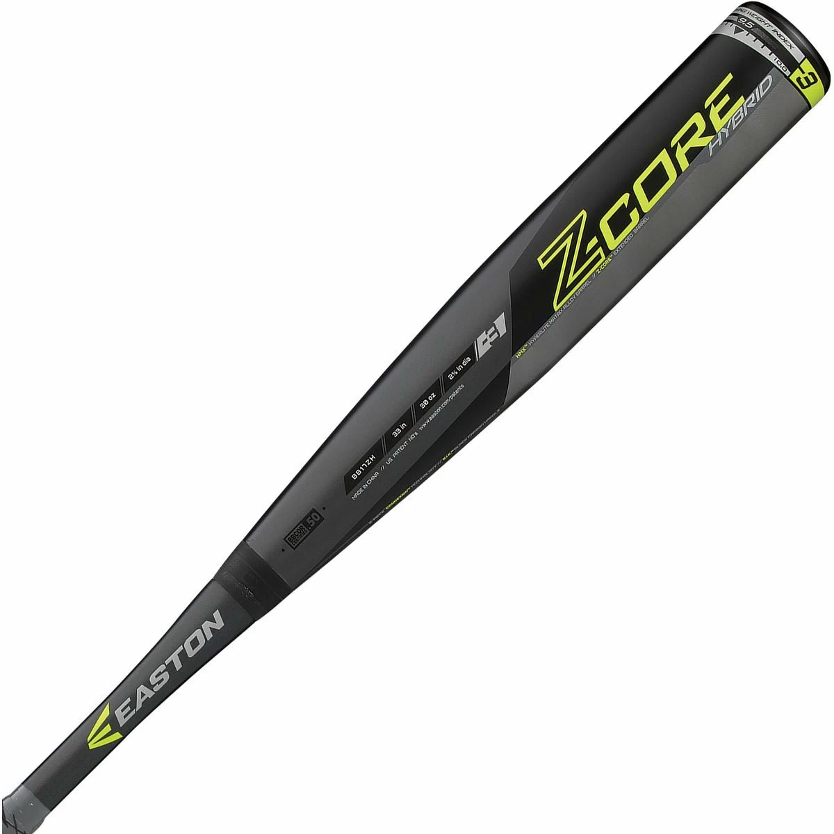 Easton 2017 Z-CORE Hybrid (-3) BBCOR Bat - Black Lime