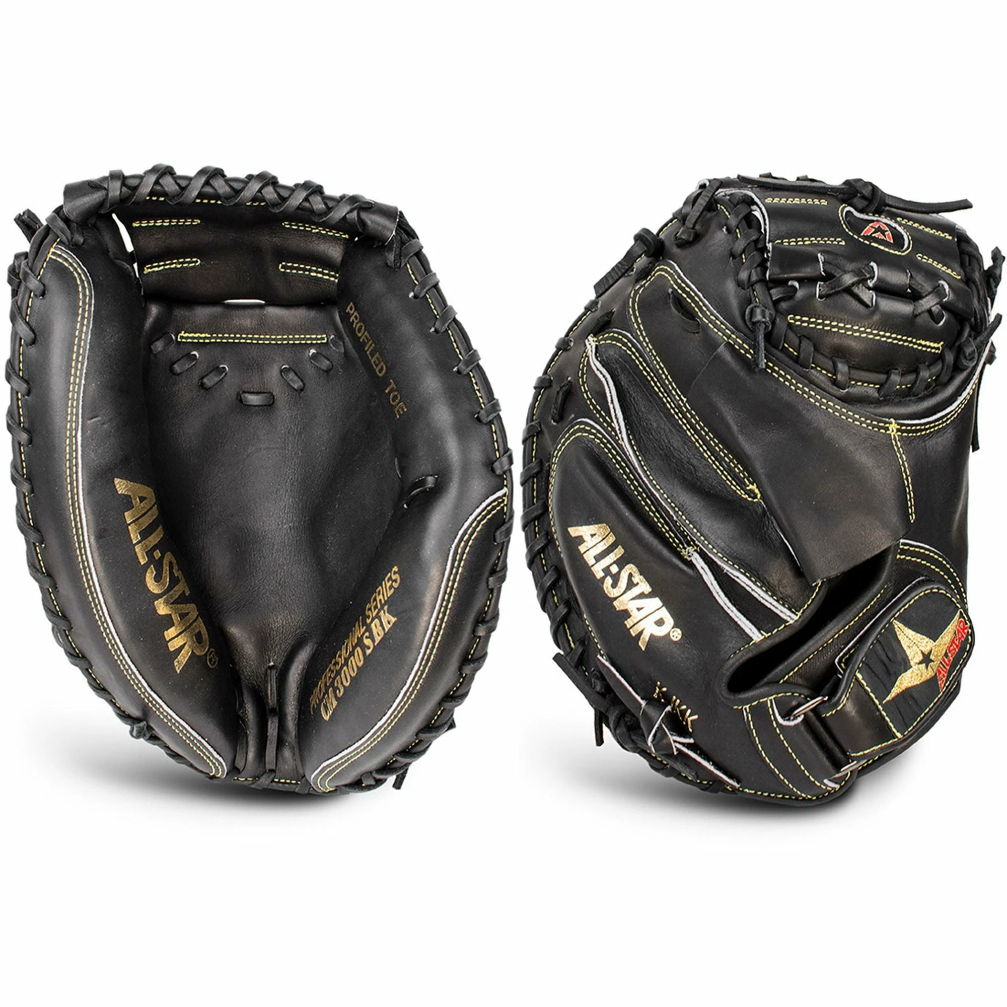 All-Star Pro-Elite Series 33.50" CM3000SBK-1 Catcher's Mitt - Black - Image 3
