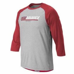 New Balance NB Raglan Baseball Top - Red