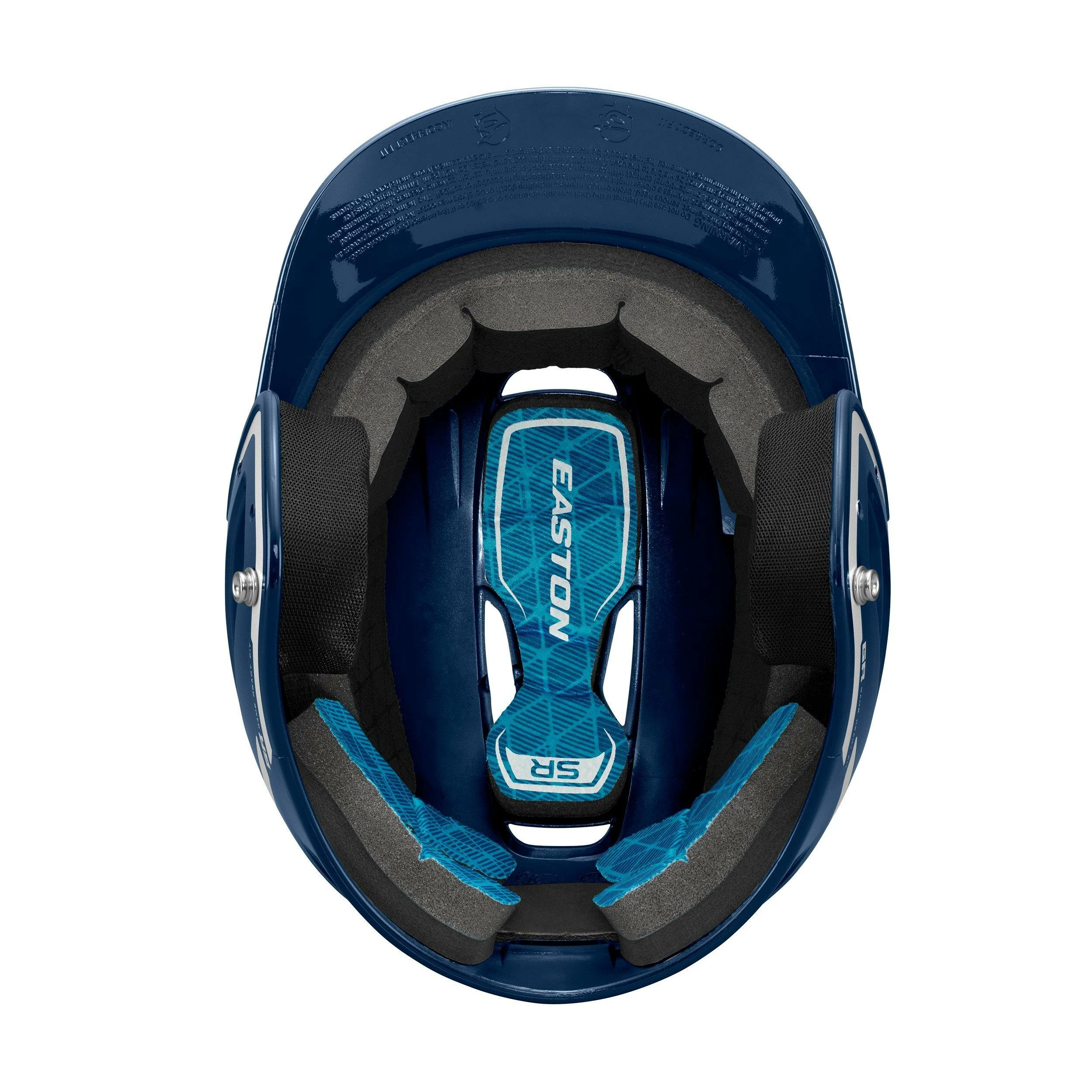 Easton Z5 2.0 High Gloss Two-Tone Batting Helmet - Navy Silver - Image 3