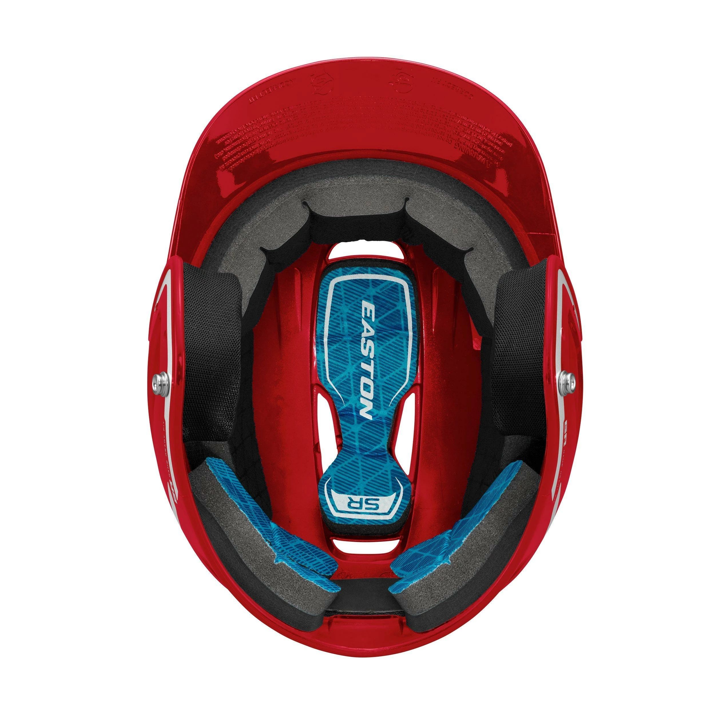 Easton Z5 2.0 High Gloss Two-Tone Batting Helmet - Red Silver - Image 2