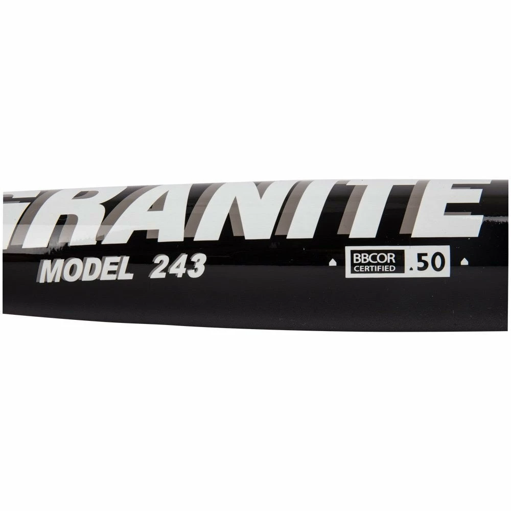 Pinnacle Sports Pinnacle Granite Adult Bamboo Hickory Bat - Black - Image 3