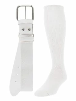 Twin City Belt Knee High Sock Combo - White