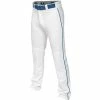 Easton Mako 2 Piped Youth Baseball Pant - White Royal