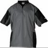 Worth Batting Jacket 1/2 Zip Short Sleeve - Charcoal Black