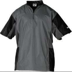 Worth Batting Jacket 1/2 Zip Short Sleeve - Charcoal Black